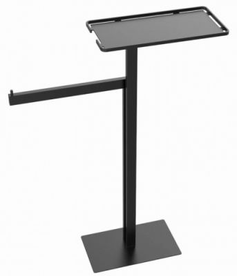 Стойка напольная с полотенцедержателем и полкой, Boheme Venturo BLACK, черны матовый 10952-B