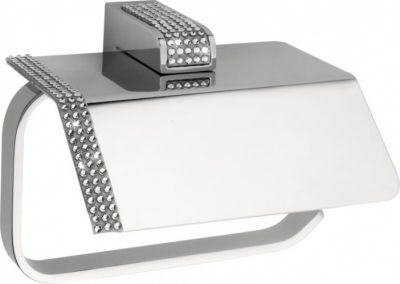 Sanibano Diamond, бумагодерж. с крышкой и полосой крист., цвет хром-кристаллы Swarovski crystal H9000/06CRС