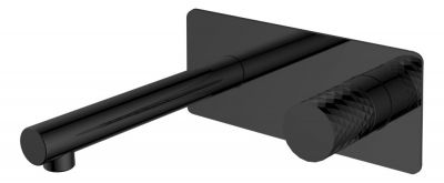 Смеситель для раковины, встраиваемый в стену Boheme STICK BLACK DIAMOND BLACK 125-BB