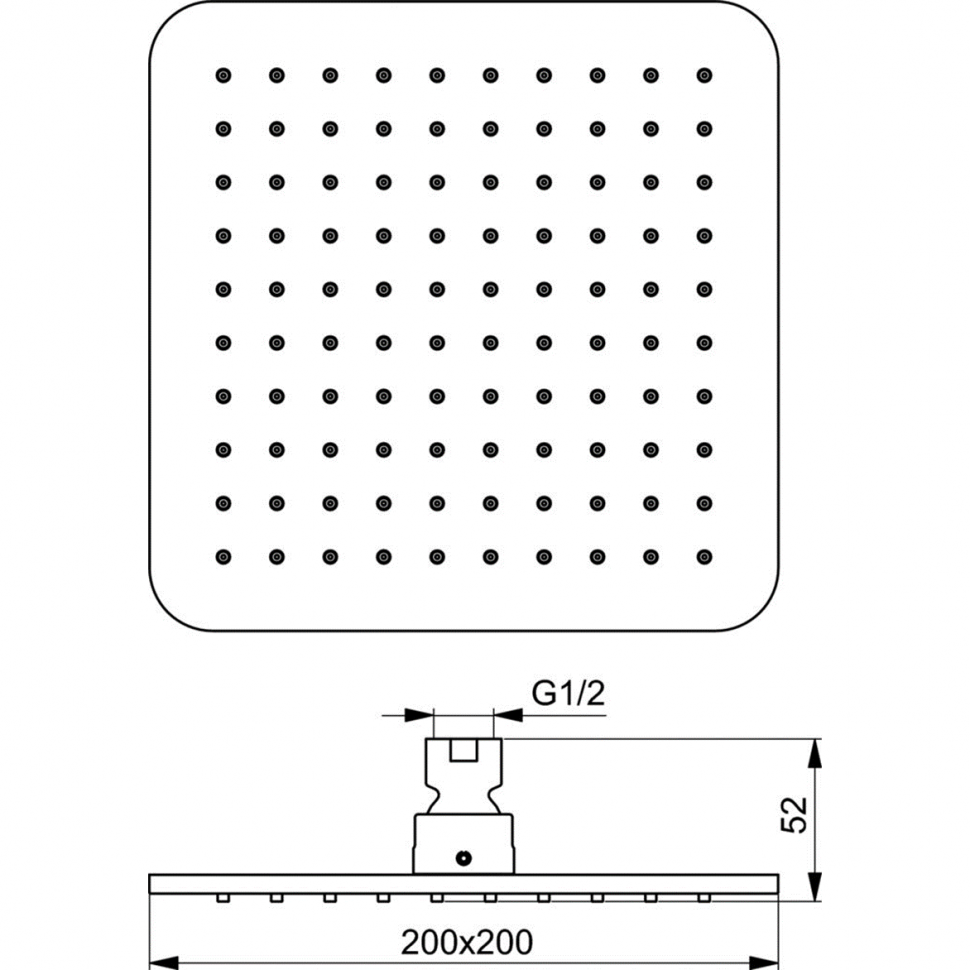 Верхний душ 200x200 мм Ideal Standard B0024XG