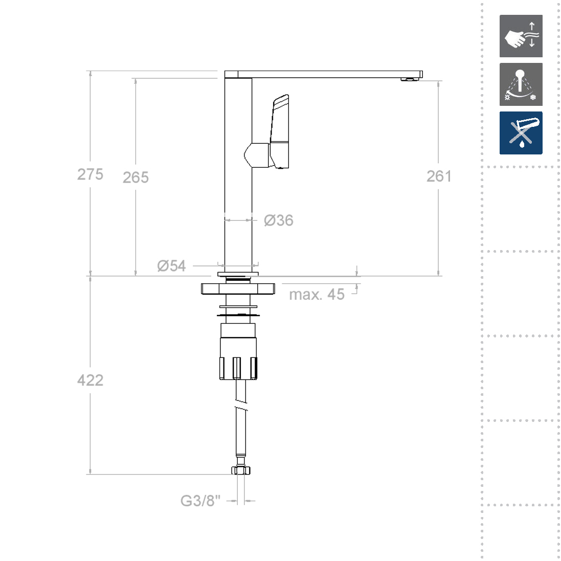 Ramon Soler Смеситель для кухни KITCHEN 388401MACU медный
