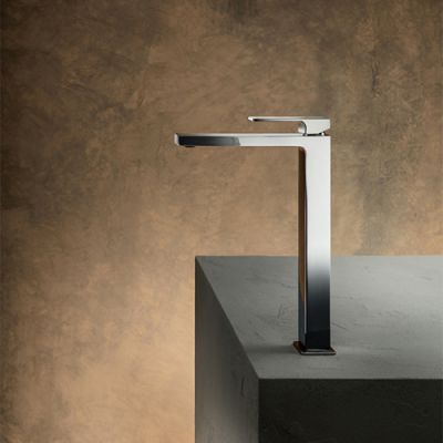 Fantini Mint Смеситель для раковины, 1 отверстие, высокий излив, цвет: хром 34 02 F006WF