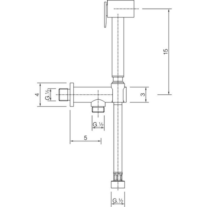CISAL Shower Гигиенический душ со шлангом 120 см, цвет хром CU00791021