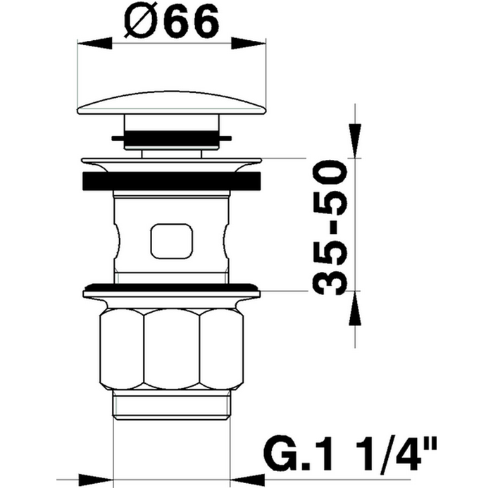 CISAL Донный клапан, ZA00162024, цвет:  золото ZA00162024
