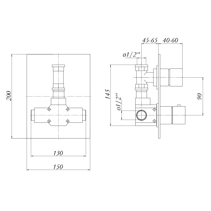 Migliore KVANT Смеситель моноком. скрытого монтажа, термостат ML.KVT-2777.CR