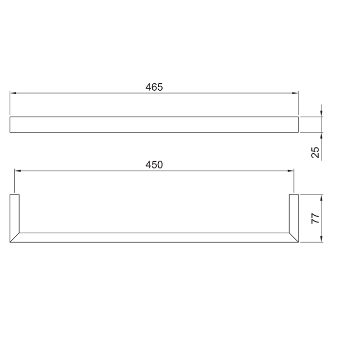 Fantini Linea Полотенцедержатель 45см, цвет: Matt Gun Metal PVD 92 P5 7711