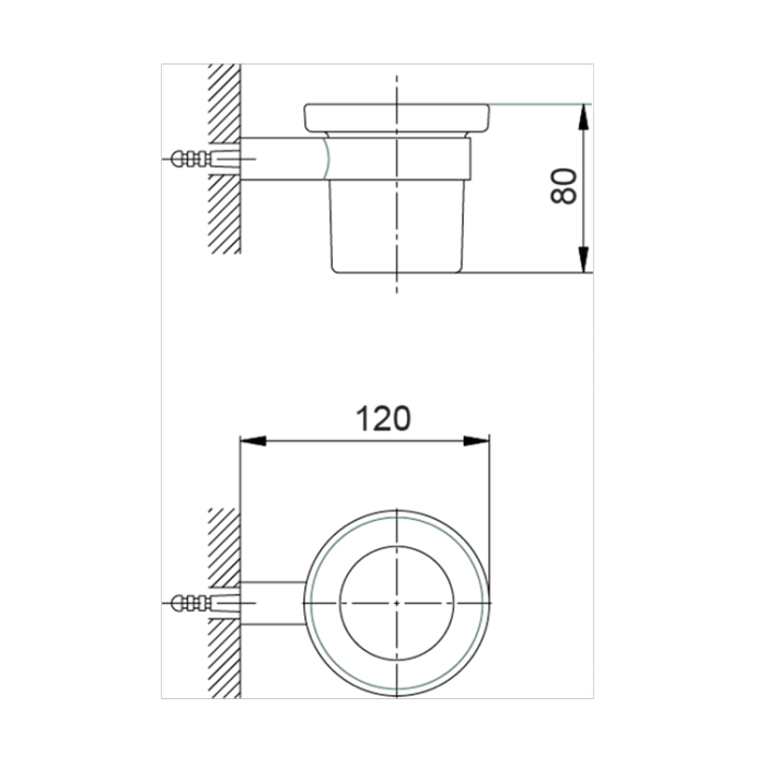 Cisal System Стакан подвесной, цвет: матовое стекло/черный матовый SY09050040 Акция