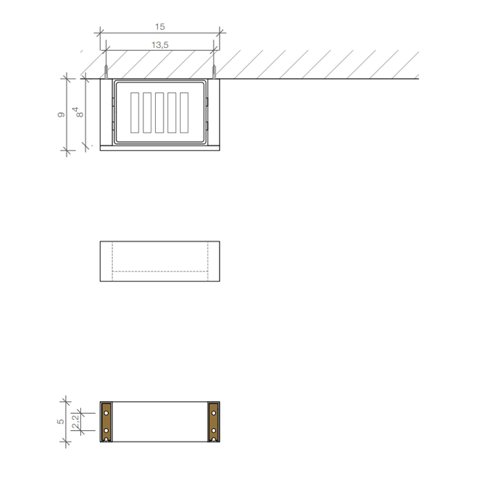 Decor Walther Brick WSS Мыльница подвесная, фарфор белый, цвет: хром 591100