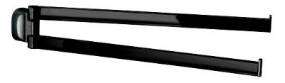 Gedy G-Stelvio, полотенцедержатель двойной поворотный, цвет черный матовый ST23(14)
