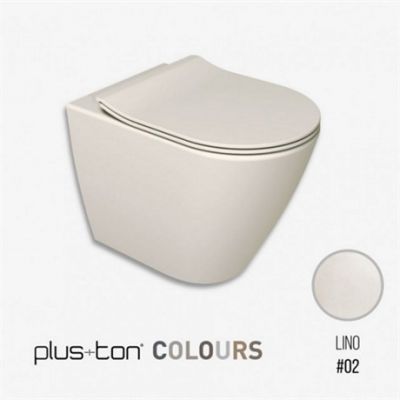 40375R#02 Althea Cover Rimless Plus+Ton унитаз подвесной 52x36 см, матовый лён