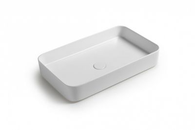 White Ceramic Blade W0517FM Раковина накладная 65x40 цвет серый матовый