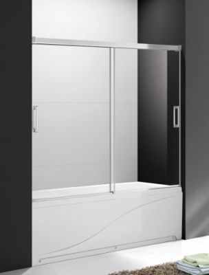 Шторка на ванну 150 см, открывание в обе стороны Cezares TANDEM-SOFT-VF-2-150/145-C-Cr-IV