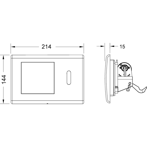 TECEplanus Панель смыва с инфракрасным датчиком, 220 В, белая глянцевая 9240362