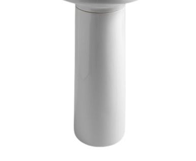 White Ceramic Was, пъедестал 24x66,5h см для круглой раковины, цвет черный матовый W100805