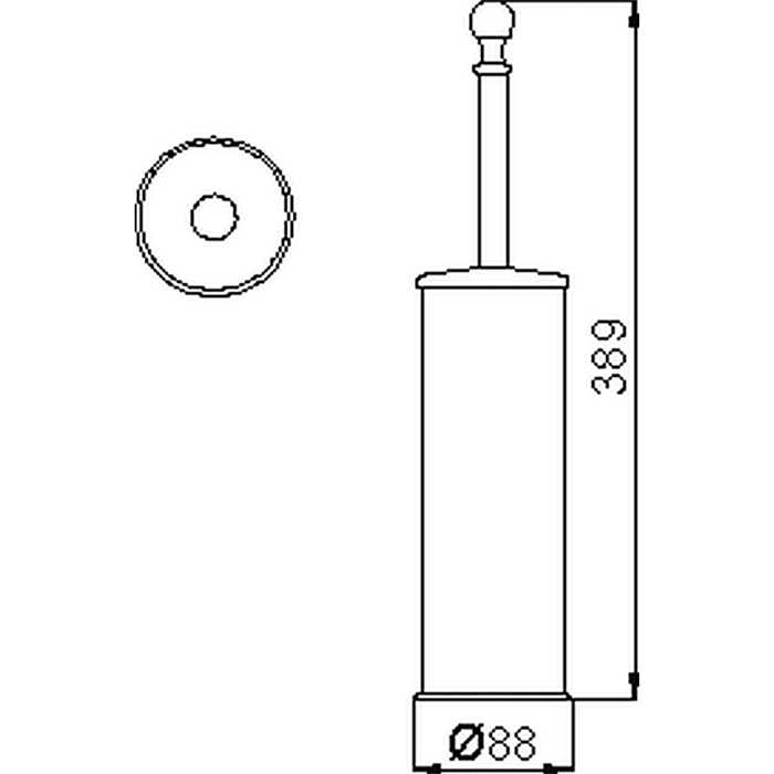 CISAL Arcana Ершик напольный, цвет: хром AR09065021