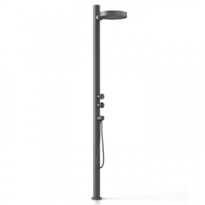 Gessi Origini Внешние части для уличной душевой стойки на 2 выход, цвет Steel Brushed 63210#239