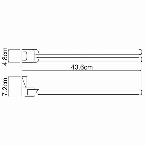Leine K-5031 Держатель полотенец двойной Размеры (Ш/В/Г): 43х7х5 см