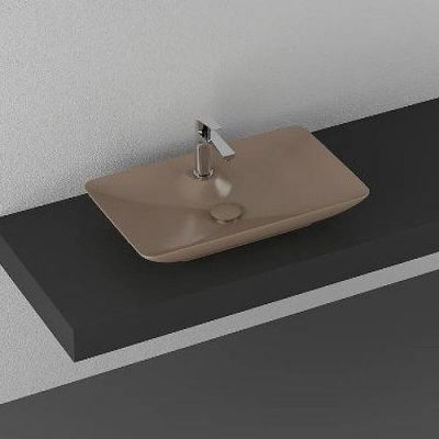 ISVEA SistemaY Clear раковина накладная 10SY50065SV-2H коричневый