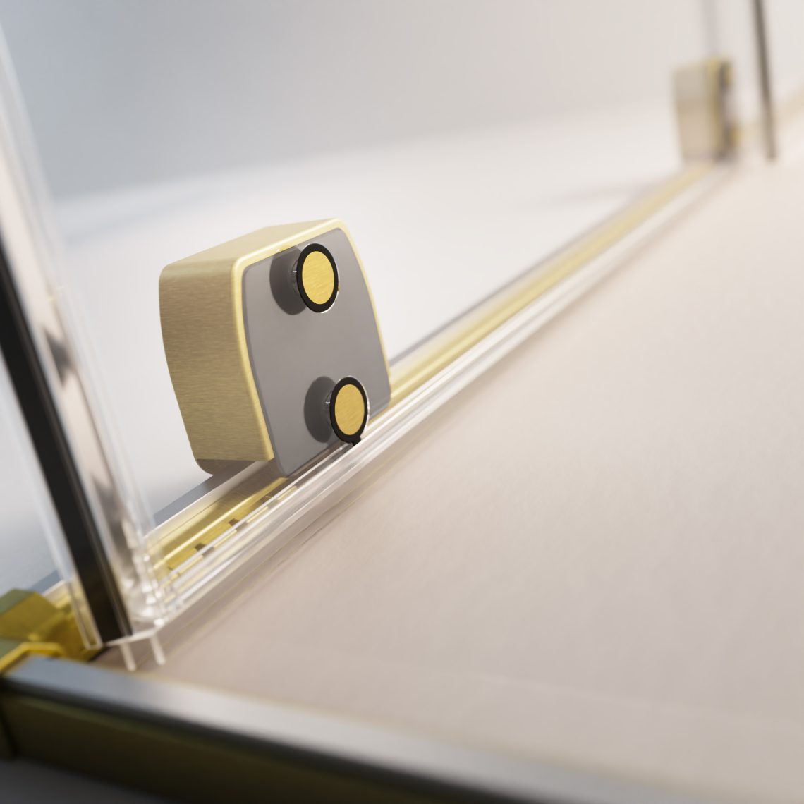 Шторка на ванну 100 см Radaway FURO BRUSHED GOLD PND II раздвижная профиль золото
