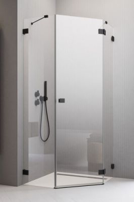 Пятиугольный душевой уголок 90X80 ESSENZA PRO BLACK PTJ
