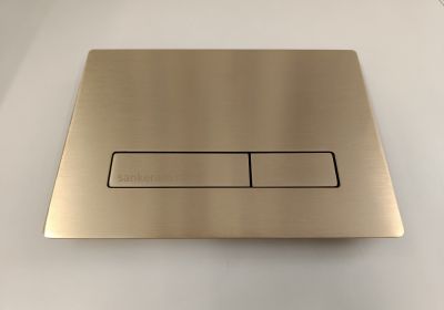 KK-POL 350/PSM/007-00-00 Vitrum Metal SLim Металлическая панель смыва для инсталляции, цвет золото брашированное