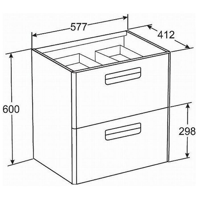 Мебель для ванной 60 см Roca Gap ZRU9302879 белый глянец