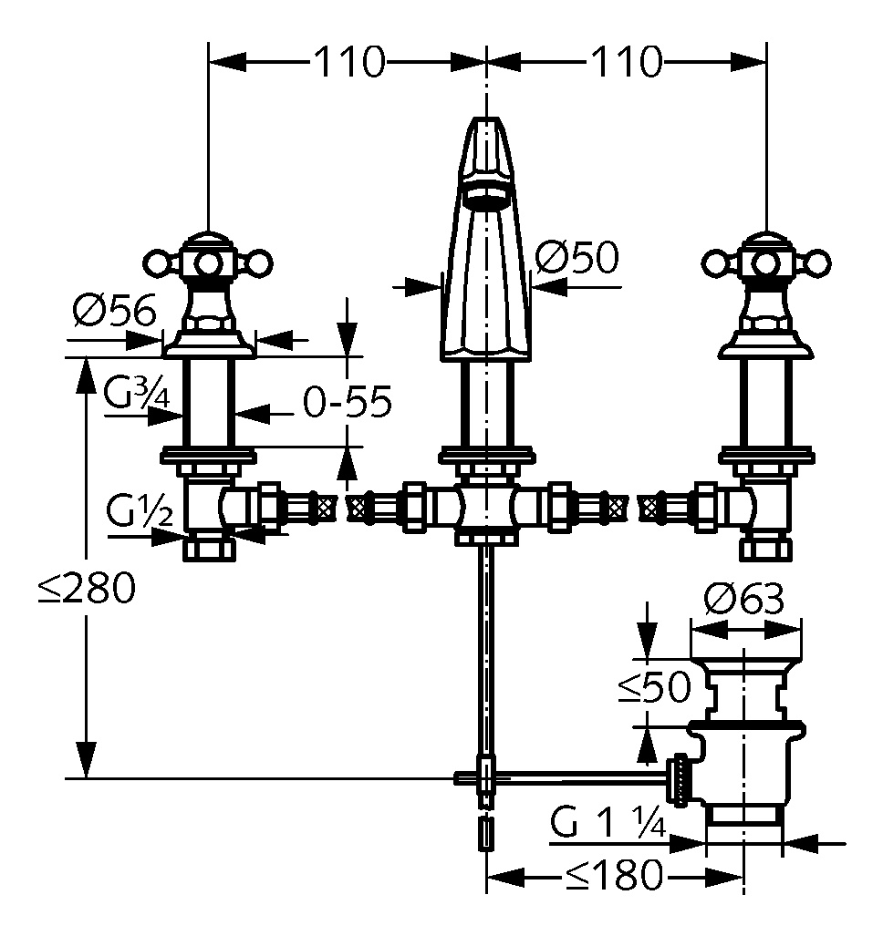 Смеситель для раковины KLUDI ADLON 510434520