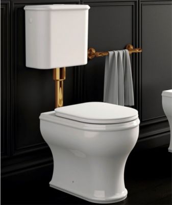 Унитаз с бачком на низкой трубе Azzurra CHARME CHA400/Z bi золото