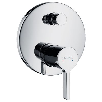 31466000 Hansgrohe Metris S Смеситель для ванны, встраиваемый, с переключателем потоков, внешняя часть, цвет: хром