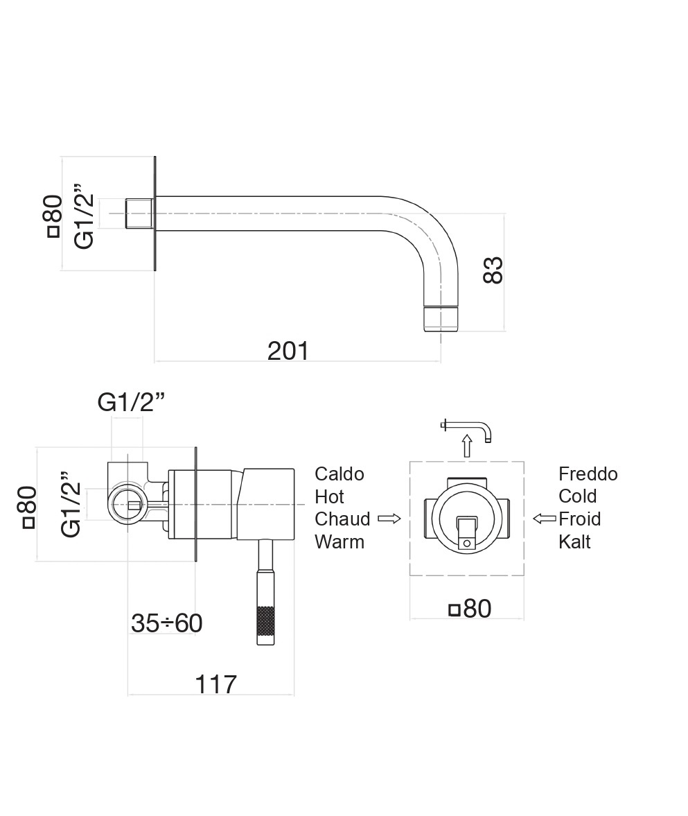 Смеситель для раковины Fiore XENON 44NN5227, черный