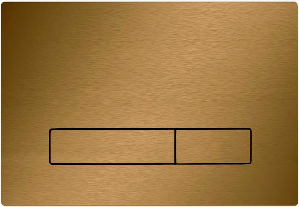 KK-POL 350/PSM/007-00-00 Vitrum Metal SLim Металлическая панель смыва для инсталляции, цвет золото брашированное