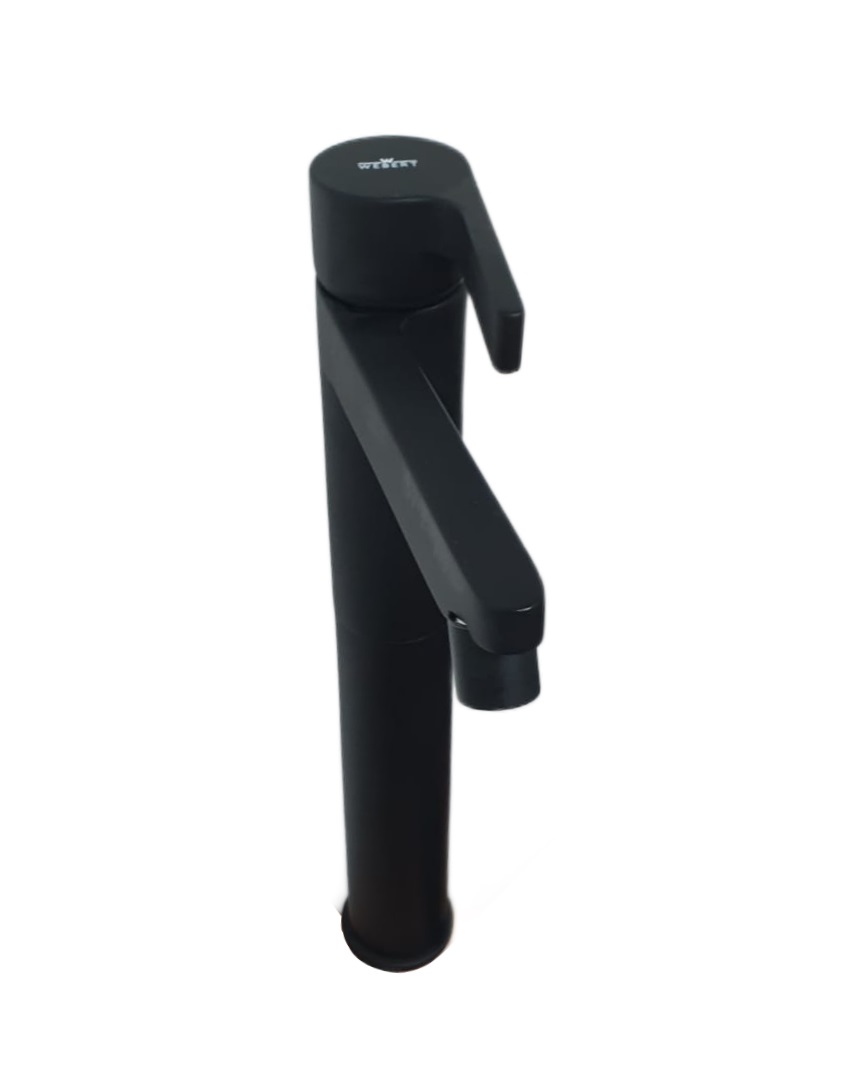 Смеситель на раковину высокий Webert DO RE MI DR830402560 чёрный матовый