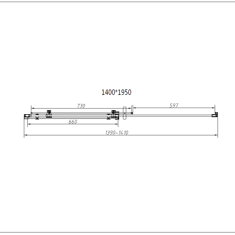 Душевая дверь Como-N VDS-4CN140CL, 1400, хром, стекло прозрачное