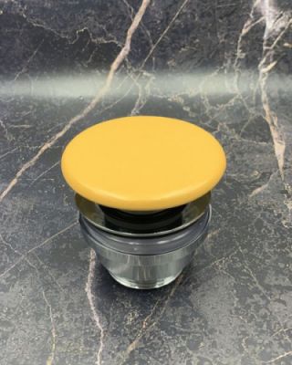 White Ceramic, донный клапан CLICK CLACK с керамической накладкой, цвет оранжевый матовый