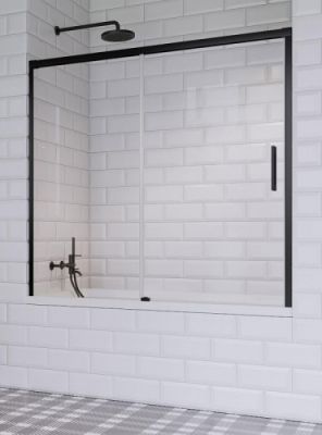 Шторка на ванну 170 см Radaway IDEA Black PN DWJ