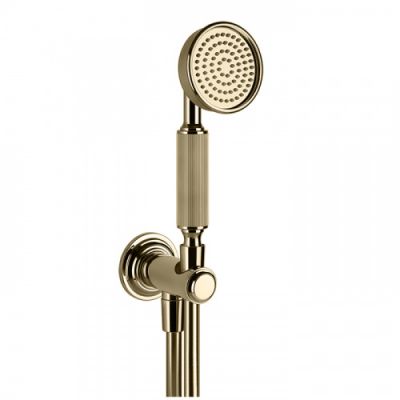 Gessi Venti20 Комплект для душа с ручным душем, шлангом 150см., держателем с подводом воды, цвет: Nickel PVD 65123#720