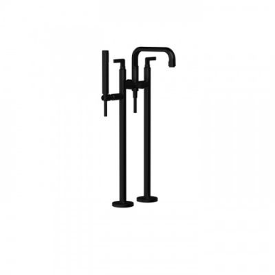 Gessi Inciso Смеситель для ванны, напольный, с ручным душем (внешние части), цвет: Black XL 58029#299