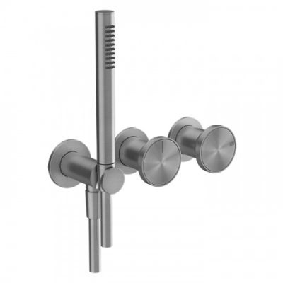 Gessi Origini Смеситель для ванны встраиваемый на 2 выхода, с ручной лейкой, цвет: хром 66036#031