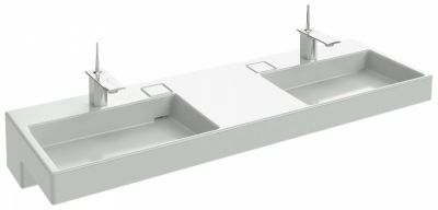 Jacob Delafon TERRACE Двойная подвесная раковина-столешница 150 х 49 см с подсветкой