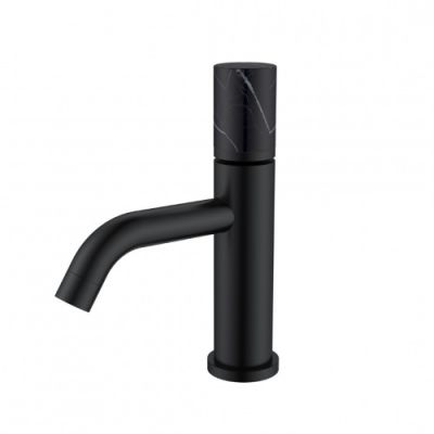 Смеситель для раковины Boheme STICK BLACK MRAMOR BLACK_Комплект 121-B-MR-B