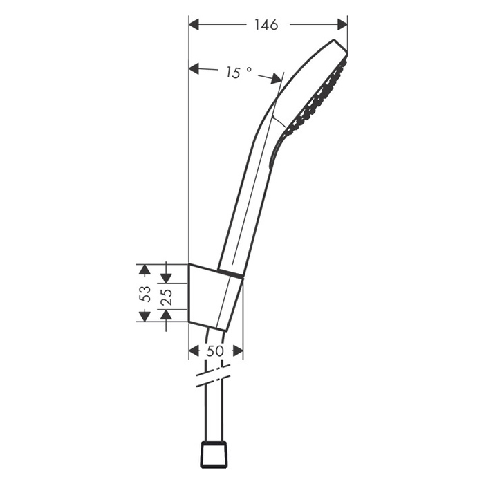 Hansgrohe Croma Select S Var Ручной душ с держателем, цвет: хром 26421400