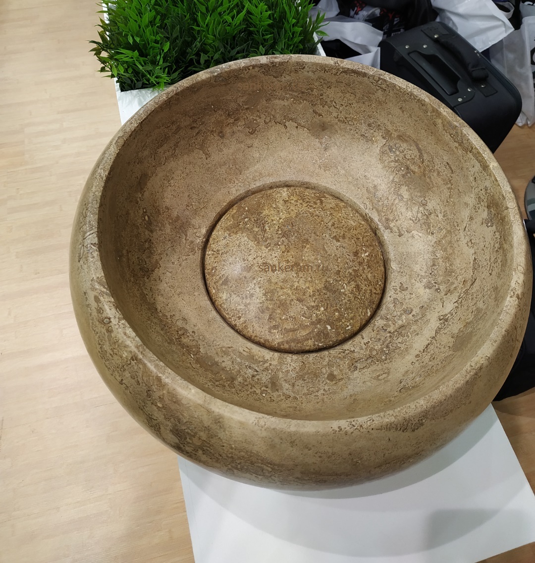 Раковина из натурального камня d 42 см Onarea RS 53