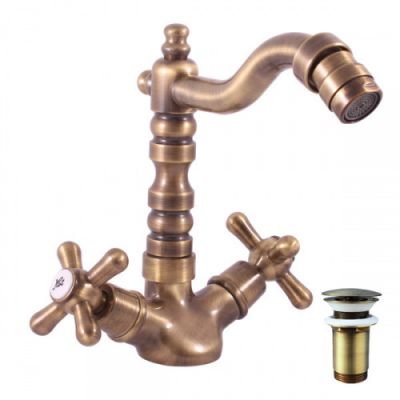 MK121.5/9SM MORAVA RETRO - смеситель для биде, CLICK-CLACK, ЦВЕТ БРОНЗА