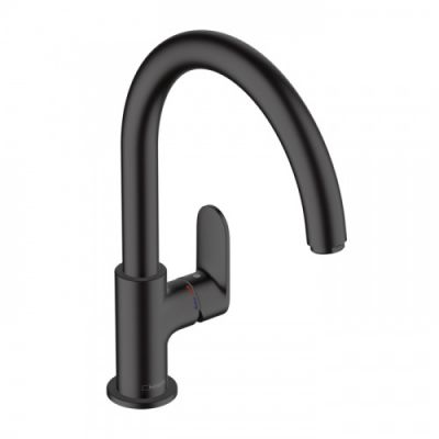 Hansgrohe Vernis Blend M35 Смеситель для раковины, однорычажный, излив 260 мм, цвет: матовый черный 71870670