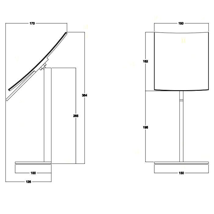Gessi Rettangolo Косметическое зеркало настольное поворотное, цвет: хром 20988#031