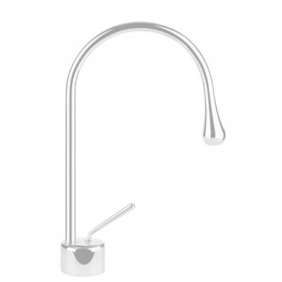 Gessi Goccia Смеситель для раковины на 1 отверстие, излив 174мм R=90, цвет: белый 33601#279