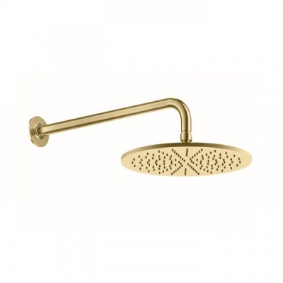 GESSI Inciso Душевая головка настенная, шарнирная на 1/2, Ø 300мм, цвет: brushed brass pvd 58248#727