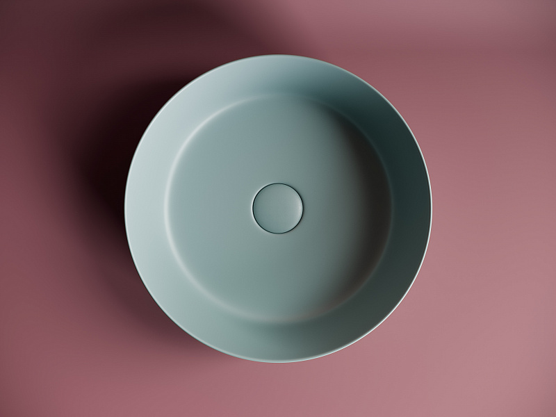 Раковина накладная круглая d390 Ceramica Nova Element CN6022MLG зелёный