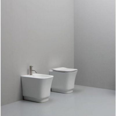 White Ceramic Idea W1000101, Унитаз приставной безободковый 50 см, цвет белый