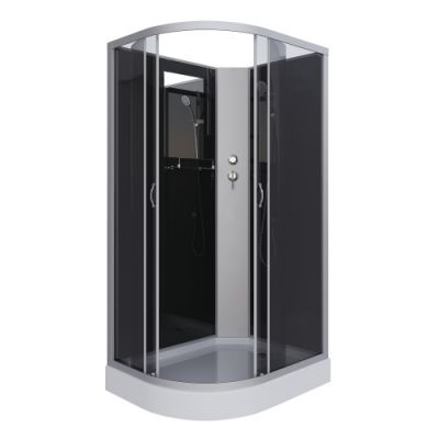 Душ.каб. NG-3512-14RBK (1200х800х2000) низкий поддон(13см) стекло тонированное